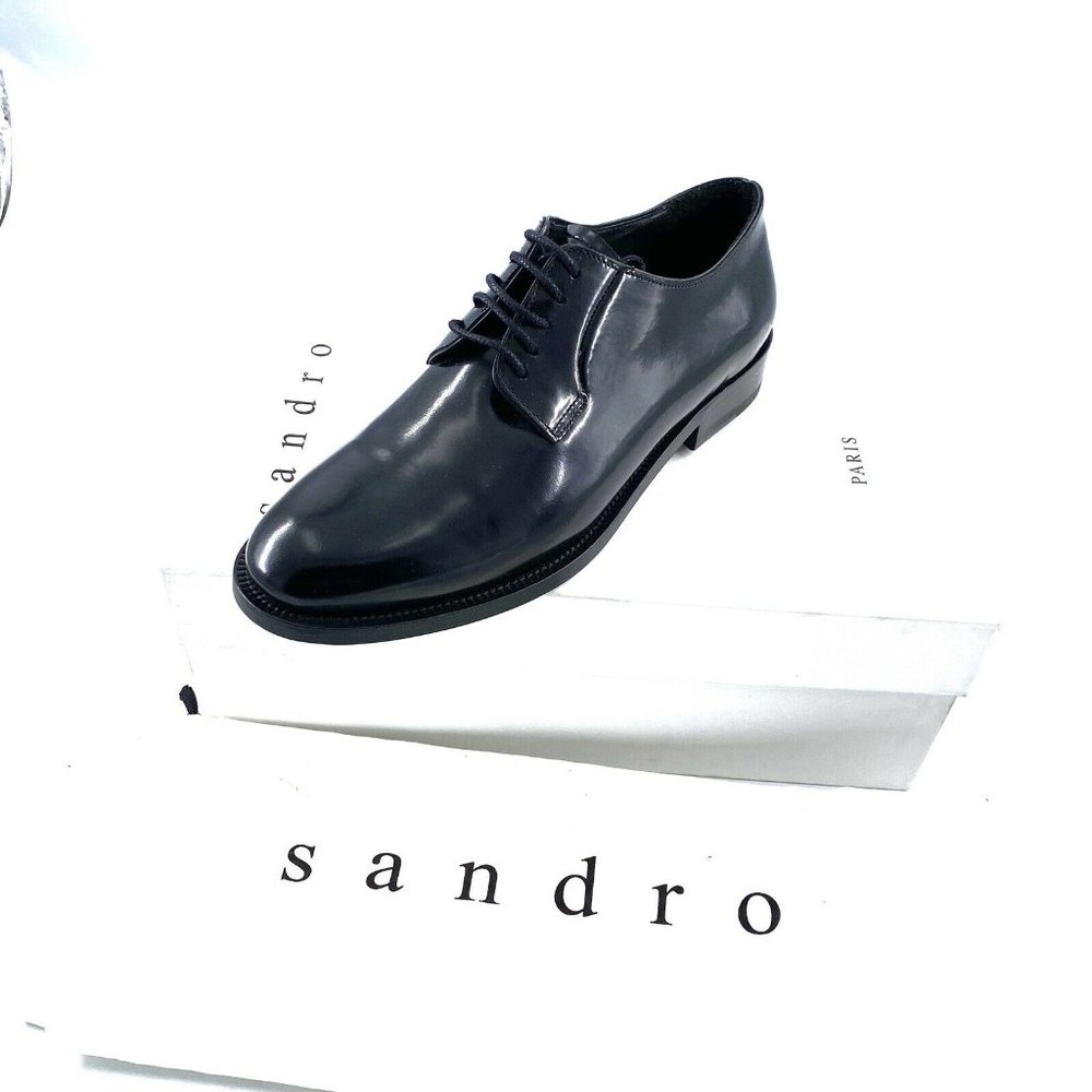 Sandro Paris Women’s Danae Leather Oxfords $475 - Picture 2 of 7